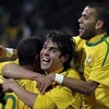 Các cầu thủ Brazil ăn mừng bàn thắng. (Nguồn: AP)
