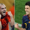 Wesley Sneijder và David Villa là hai ứng viên hàng đầu cho danh hiệu Quả bóng vàng. (Nguồn: Getty Images)