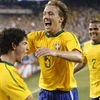 Niềm vui của các cầu thủ Brazil sau chiến thắng trước tuyển Mỹ. (Nguồn: Getty Images)