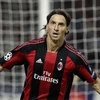 Ibrahimovic lập cú đúp trong màu áo AC Milan. (Nguồn: AP)