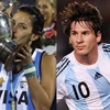 Người đẹp hockey Luciana Aymar và Lionel Messi. (Nguồn: AP/Getty Images)