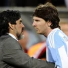 Maradona và Messi tại World Cup 2010. (Nguồn: Reuters)