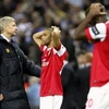 Arsenal thất vọng sau trận thua. (Nguồn: AP)