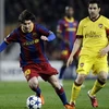 Messi khiến Fabresgas bẽ bàng trong ngày trở lại Nou Camp. (Nguồn: Reuters)