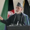 Tổng thống Karzai phát biểu tại Học viện quân sự quốc gia ở thủ đô Kabul. (Nguồn: AP)