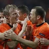 Niềm vui của các cầu thủ Hà Lan. (Nguồn: AP)