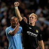 Niềm vui của các cầu thủ Man City. (Nguồn: Getty Images)