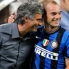 Mourinho và Sneijder khi còn trong màu áo Inter. (Nguồn: Getty Images)