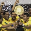 Niềm vui của các cầu thủ Brazil. (Nguồn: Reuters)