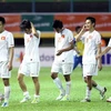 U23 Việt Nam sau trận hòa với U23 Myanmar. (Ảnh: Quốc Khánh/TTXVN)