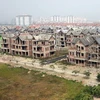 Xây dựng tại Khu đô thị Việt Hưng, quận Long Biên, Hà Nội. (Ảnh: Tuấn Anh/TTXVN)