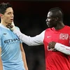 Frimpong bóp cổ Nasri. (Nguồn: Daily Mail)