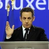 Tổng thống Pháp Nicolas Sarkozy phát biểu tại hội nghị. (Nguồn: Getty Images)