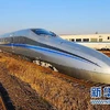 Tàu siêu tốc Trung Quốc đạt tốc độ 500km/h. (Nguồn: Xinhua)