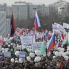 Đoàn người ủng hộ Thủ tướng Putin. (Nguồn: RIA Novosti)