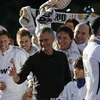 Jose Mourinho trong buổi lễ ăn mừng chức vô địch Liga. (Nguồn: Getty Images)