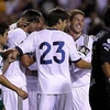 Niềm vui của Real sau bàn thắng của Khedira. (Nguồn: Marca)