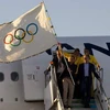 Cờ Olympic đến Rio. (Nguồn: BBC)