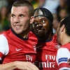 Podolski giúp Arsenal chiến thắng. (Nguồn: AFP)