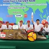 Đội Cánh Gió đoạt giải nhất phần thi xe tự chế năm 2012 với kỷ lục 912,661 km/lít xăng. (Ảnh: Văn Xuyên/Vietnam+)