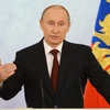 Tổng thống Nga Vladimir Putin đọc thông điệp liên bang. (Nguồn: AFP/TTXVN)
