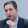 Ông Greenwald tại cuộc điều trần về hoạt động tình báo của Mỹ tại Quốc hội Brazil tháng 8 vừa qua (Nguồn: UOL)