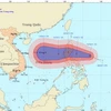 Hướng đường đi và vị trí cơn bão. (Nguồn: nchmf.gov.vn)