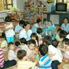 Các em nhỏ nhiễm HIV tại Trung tâm Giáo dục lao động xã hội số 2 Ba Vì, Hà Nội.(Ảnh: Dương Ngọc/TTXVN)