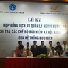 Lễ ký kết hợp đồng chi trả lương hưu, trợ cấp BHXH ngày 6/6. (Ảnh: Hồng Kiều/Vietnam+)