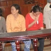 Các bị cáo tại phiên tòa. (Ảnh: Thanh Sang/Vietnam+)