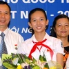 Hồ Thị Hiếu Hiền đã trở thành học sinh Việt Nam đầu tiên đạt giải nhất sau 20 năm Việt Nam tham dự cuộc thi UPU. (Ảnh: Minh Tú/TTXVN)