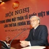 Tổng Bí thư, Chủ tịch Quốc hội Nguyễn Phú Trọng phát biểu tại Hội nghị. (Ảnh: Trí Dũng/TTXVN)
