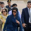 Ngoại trưởng Pakistan Hina Rabbani Khar tới New Delhi. (Ảnh: AFP/TTXVN)