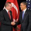 Tổng thống Obama và Thủ tướng Erdogan tới Hàn Quốc dự Hội nghị cấp cao An ninh Hạt nhân diễn ra vào ngày 26 và 27/3. (Ảnh: AFP/TTXVN)