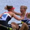 Hai vận động viên Sophie Hosking và Katherine Copeland giành huy chương vàng môn Rowing, ngày 4/8. (Nguồn: bbc.co.uk)