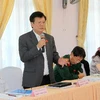Đại biểu Quốc hội tỉnh Tiền Giang Huỳnh Văn Tính phát biểu ý kiến. (Ảnh: An Đăng/TTXVN)