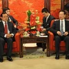 Bí thư Thành ủy Hà Nội Phạm Quang Nghị hội kiến với Phó Thủ tướng Trung Quốc Trương Cao Lệ. (Ảnh: Trương Thanh/TTXVN)