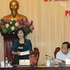 Phó chủ tịch Quốc hội Nguyễn Thị Kim Ngân phát biểu tại phiên họp. (Ảnh: Phương Hoa/TTXVN)