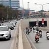 Hầm đường bộ Kim Liên - công trình được xây từ vốn ODA của Nhật Bản, làm giảm ùn tắc giao thông Hà Nội. (Ảnh: Danh Lam/TTXVN)