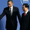 Chủ tịch nước Trung Quốc Hồ Cẩm Đào (phải) và Tổng thống Mỹ Barack Obama (trái). (Ảnh: daylife)