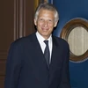 Cựu Thủ tướng Pháp Dominique de Villepin đến phiên tòa ngày 20/10. (Ảnh: Reuters)