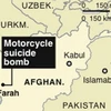 Điểm được chú ý trên bản đồ là tỉnh Farah - nơi xảy ra vụ đánh bom liều chết của một kẻ xe máy. (Ảnh: AP)