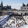 Hầu hết người Canada đều thích trượt băng trên kênh đào Rideau. (Ảnh: trifter.com)
