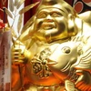 Bức tượng vị thần Ebisu bằng vàng nguyên chất tại phòng trưng bày ở Osaka, phía Tây Nhật Bản. (Ảnh: AFP/TTXVN)