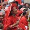 Những cuộc biểu tình kéo dài của phe "áo đỏ" khiến nghành du lịch Thái Lan bị thiệt hại nặng nề. (Ảnh: AFP/TTXVN)