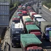 Một vụ tắc đường tại tỉnh Hồ Bắc, Trung Quốc hồi tháng Tám. Ảnh minh họa. (Nguồn: AP)
