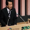 Thủ tướng Nhật Bản Naoto Kan có bài phát biểu tại phiên khai mạc hội nghị ở Nagoya ngày 27/10. (Nguồn: Reuters)