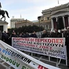Cảnh sát Hy Lạp tham gia biểu tình tại Athens ngày 14/12. (Nguồn: AFP/TTXVN)