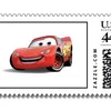 Nhân vật quen thuộc Lightning McQueen trong bộ phim hoạt hình "Cars" sẽ xuất hiện trong bộ tem Năm mới ở Mỹ. (Nguồn: Internet)