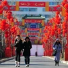 Công viên ở Bắc Kinh chào đón Tết cổ truyền. (Nguồn: AFP/TTXVN)